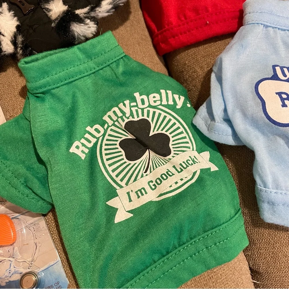 Pet Clothes Bundle-small size ( size of Kitten ) clothes with toy, nail guards.